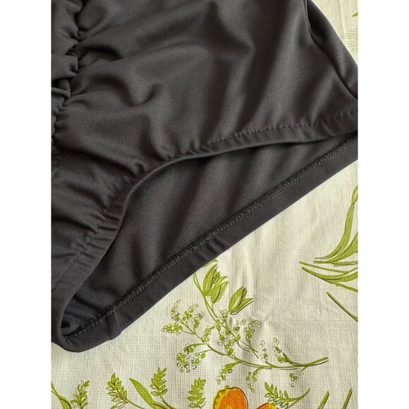 Maxine Of Hollywood Ruched One-Piece Swimsuit With Wide Straps Size 20WT - Picture 3 of 9